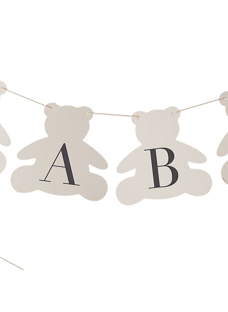 Ginger Ray Teddy Bear Baby DIY Garland Cardboard 200cm - Image 3