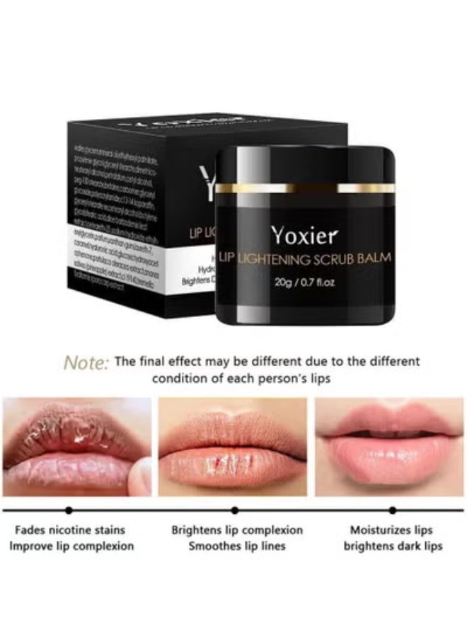 Yoxier Lip Lightening Scrub Balm for Dry Chapped Lips, 20g - Image 3