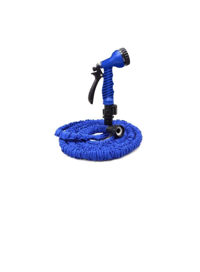 Beorol Expandable Garden Water Hose, Flexible Gardening Hose,7 Pattern Spray and High Pressure for Plant Watering, Car and motorcycle cleaning, Lawn Garden (50FT-15M, Blue) - Image 1