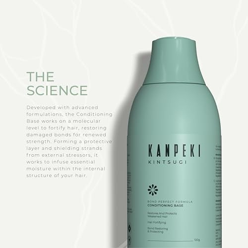 Kanpeki Kintsugi Bondcare Conditioner for Weak & Damaged Hair | Strengthens, Softens, Nourishes | With Ginseng, Pea Protein, Aloe & Silk Protein | Bond Perfect Formula – 120g - Image 4