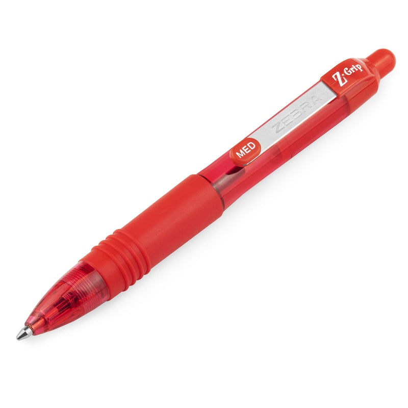 Zebra Technologies Zebra Z-Grip Smooth Mini Retractable Ballpoint Pens - 1.0mm - Red - Pack of 12 - Image 2