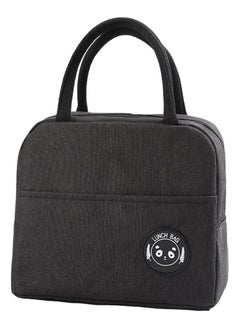Arabest Lunch Bag, Foldable Insulated Lunchbox Tote Bag, Picnic Handbag for Women, Adults, Students and Children Oxford Black ‎21 x 23 x 13 cm  - Image 1