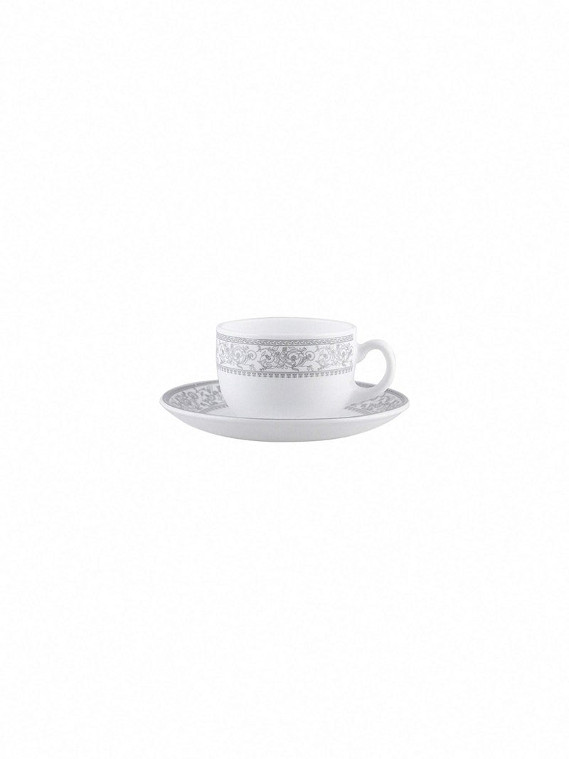 La Opala Opalware Cup Saucer Set (Set of 12pcs), White, 160 ml - Image 5