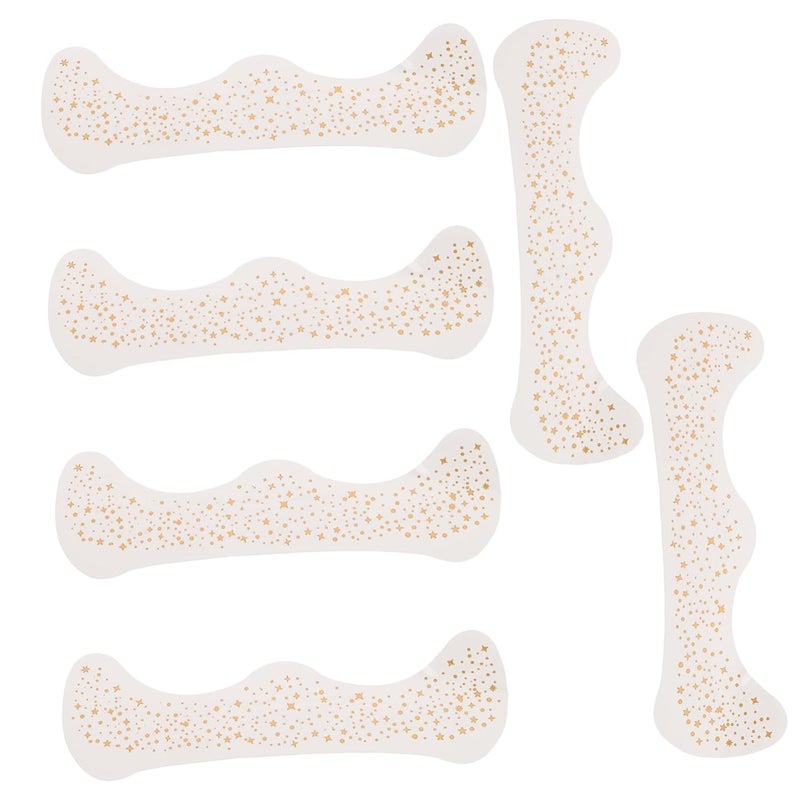 6sheets Glitter Freckles Face Tattoos Glitter Stickers Temporary Makeup - Image 1