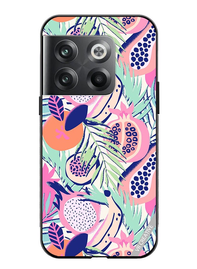 VR CREATIVE - Protective Case Cover For OnePlus 10T Abstract Dragon Fruit Design Multicolour - Image 1