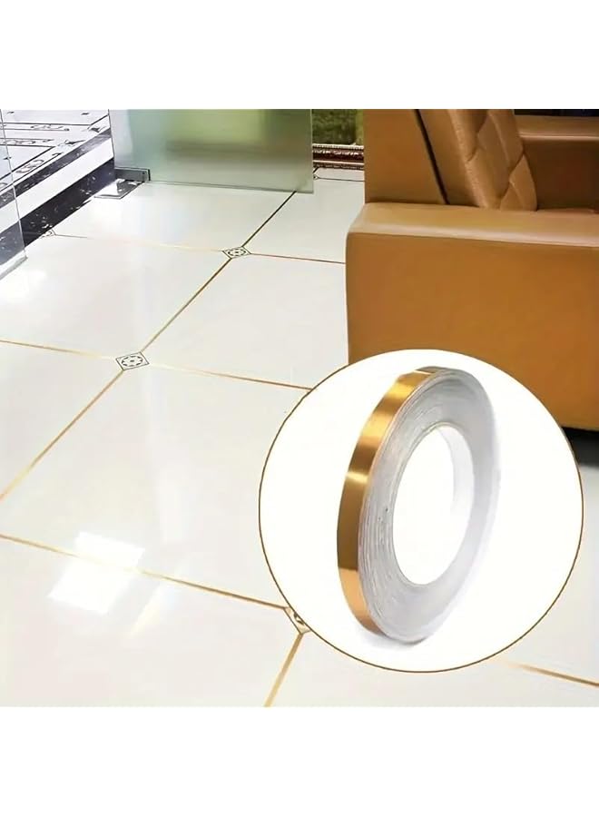 PROMASS Graphic Art Gold Tape - Gold Duct Tape, Wall Decor, Self-Adhesive, Decorative, Detailing, Crafting, DIY Graphic Art, Metallic, Mirror Finish Rolls for Walls, Floors, Cars - Image 4