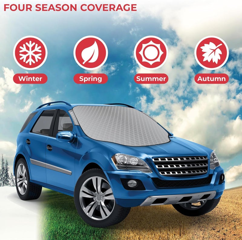 GADLANE Magnetic Car Windscreen Cover - Heavy Duty Frost/Ice/Snow/Sun Protector for Medium-Large Cars and SUVs - Image 4