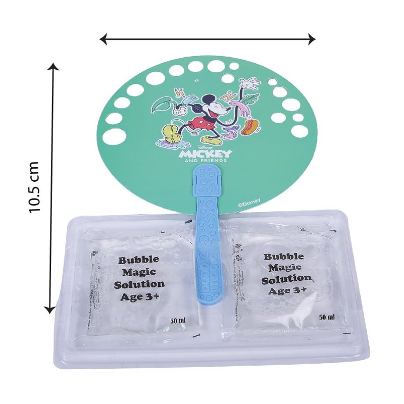 Bubble Magic FanBubs Mickey Mouse Theme|Thick Viscous Concentrate Solution Pouches with HandFan|Just Dip, Wave& Play|Bubble Maker|Birthday&Return Gifts for Kids 3yrs+|Outdoor Indoor Toy|Made in India - Image 5