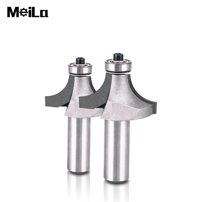 Woodworking Milling Cutter Bearing Round Angle Cutter Trimming Machine Cutter Head Chamfering Slotting Engraving Woodworking Cutter Gong Knife 1/4 Handle - Image 2
