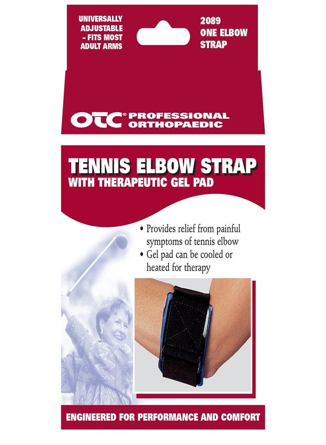 OTC Forearm Band, Compression Strap for Tennis Elbow with Therapeutic Gel Pad Insert, Black - Image 4