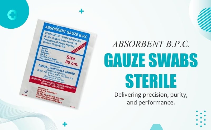 Agarwals Absorbent B.P.C. Gauze Swabs Sterile 90cm (Pack Of 48) - Image 3