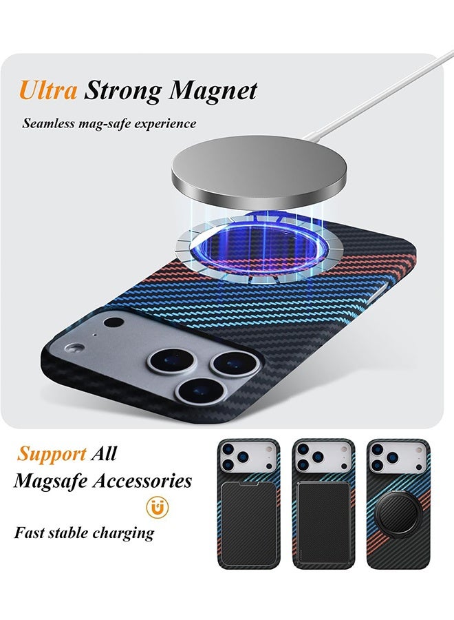 pitaka لـ iPhone 17 Pro Max Case 6.9 "مع زر التحكم في الكاميرا ، متوافق مع MagSafe ، حالة رقيقة للغاية مع الشعور باللمس بلا حاجة ، 1500D الألياف الأراميدية المنسوجة - Image 2