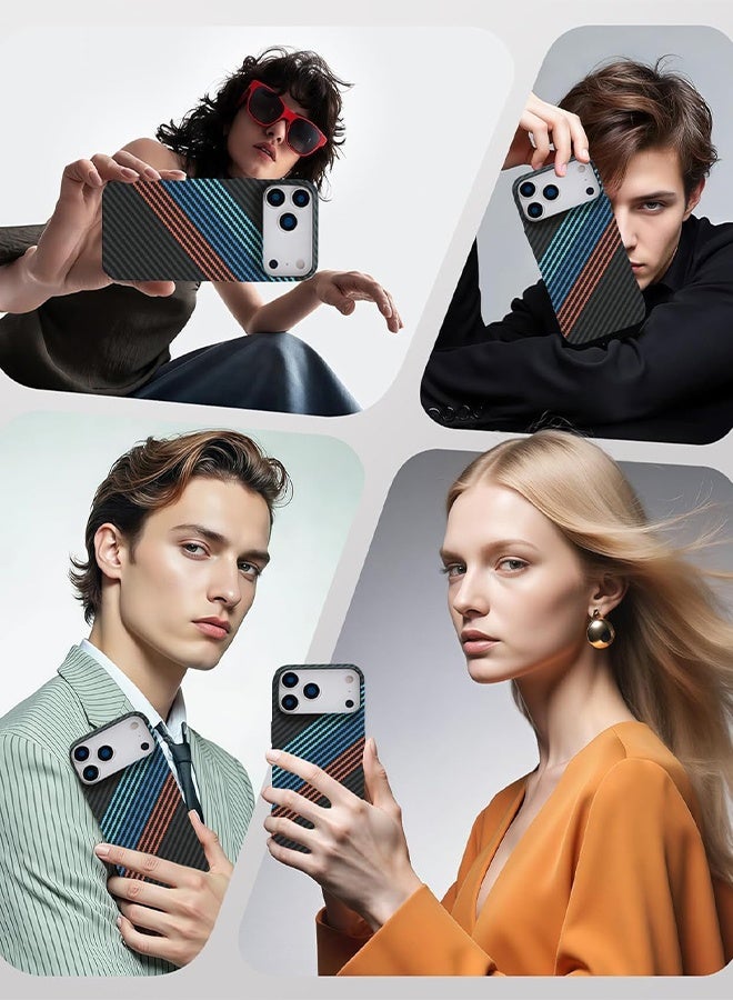 pitaka لـ iPhone 17 Pro Max Case 6.9 "مع زر التحكم في الكاميرا ، متوافق مع MagSafe ، حالة رقيقة للغاية مع الشعور باللمس بلا حاجة ، 1500D الألياف الأراميدية المنسوجة - Image 4