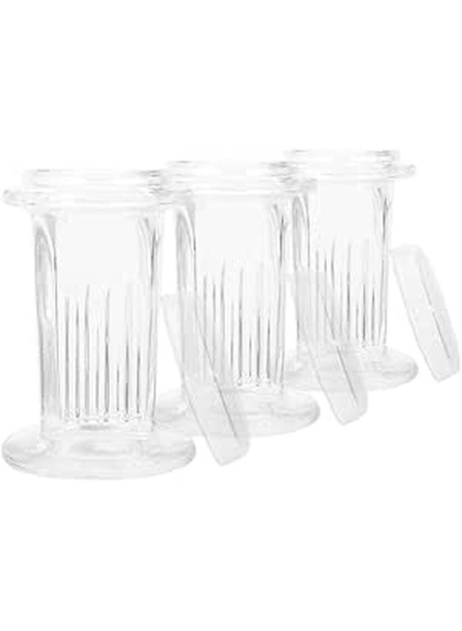Coplin Staining Jar 3pcs Glass Lid Microscope Slides Histology Lab Sample Staining - Image 1