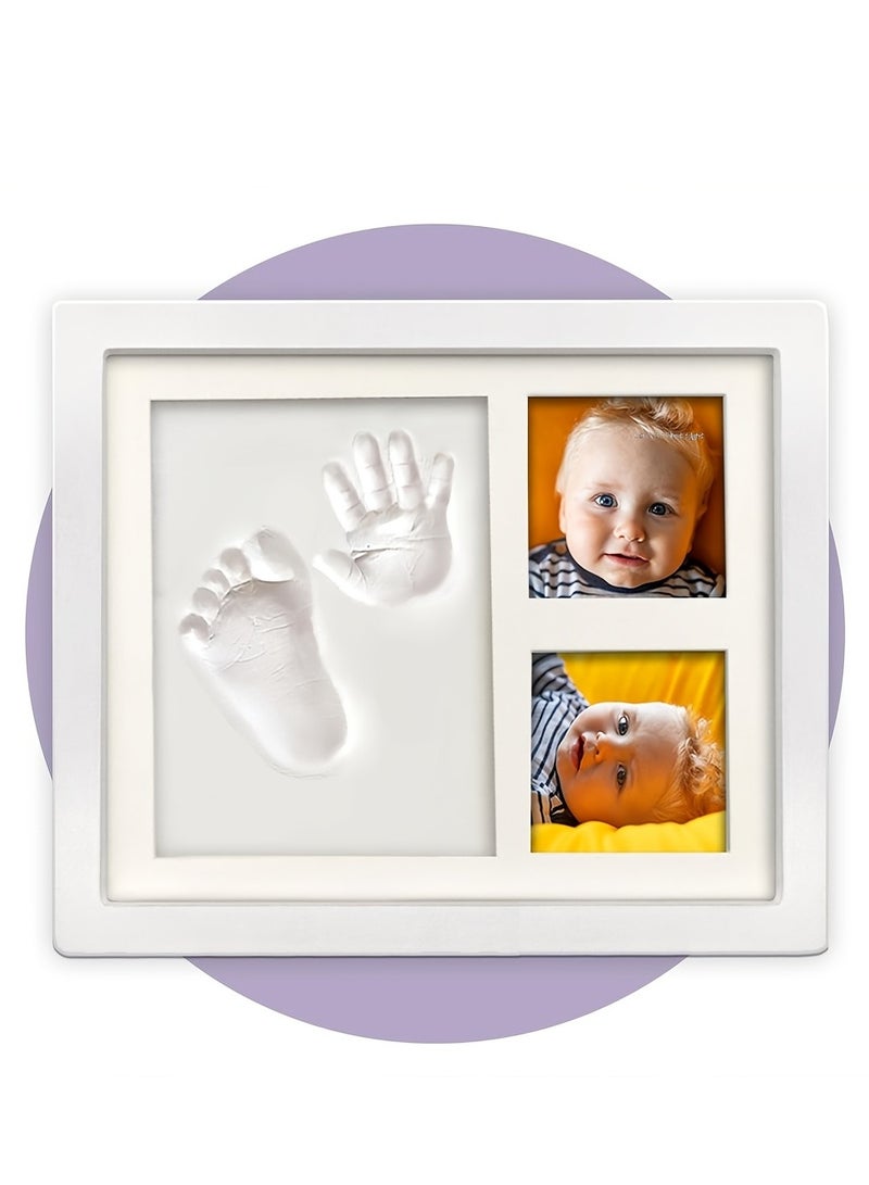 Keepsake Hand & Footprint Frame - Wooden Single Photo Holder for First Memories  - Image 1