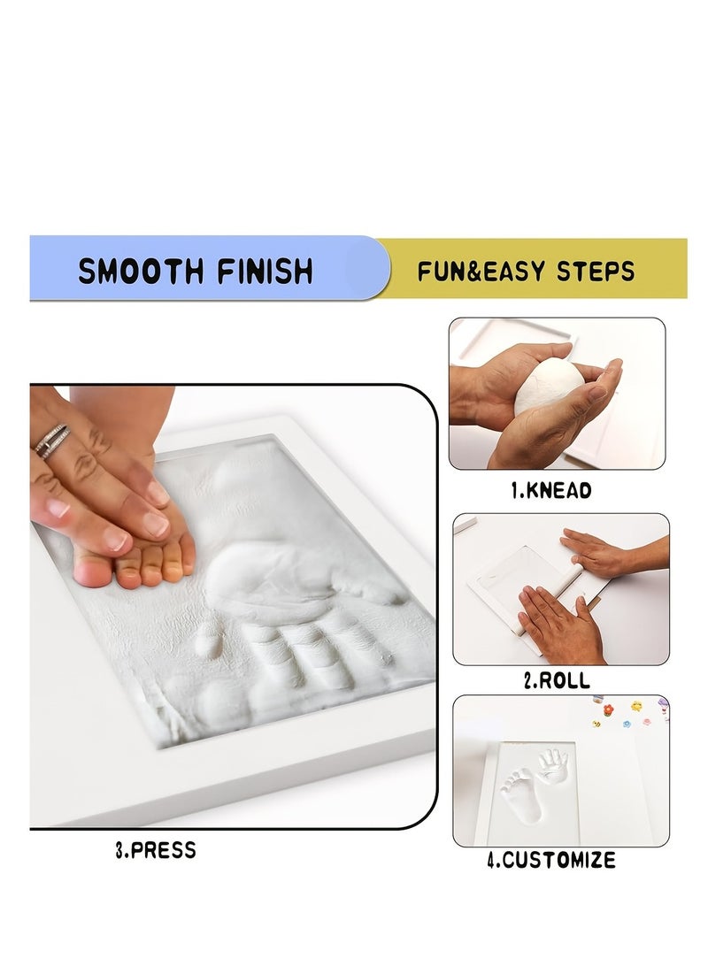 Keepsake Hand & Footprint Frame - Wooden Single Photo Holder for First Memories  - Image 3