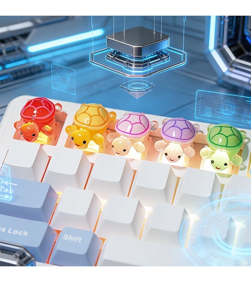 Glow In The Dark Keyboard Keycaps Style4 For Pc Computer Typewriter Night Use Gaming Typing Retro Glow Caps - Image 1