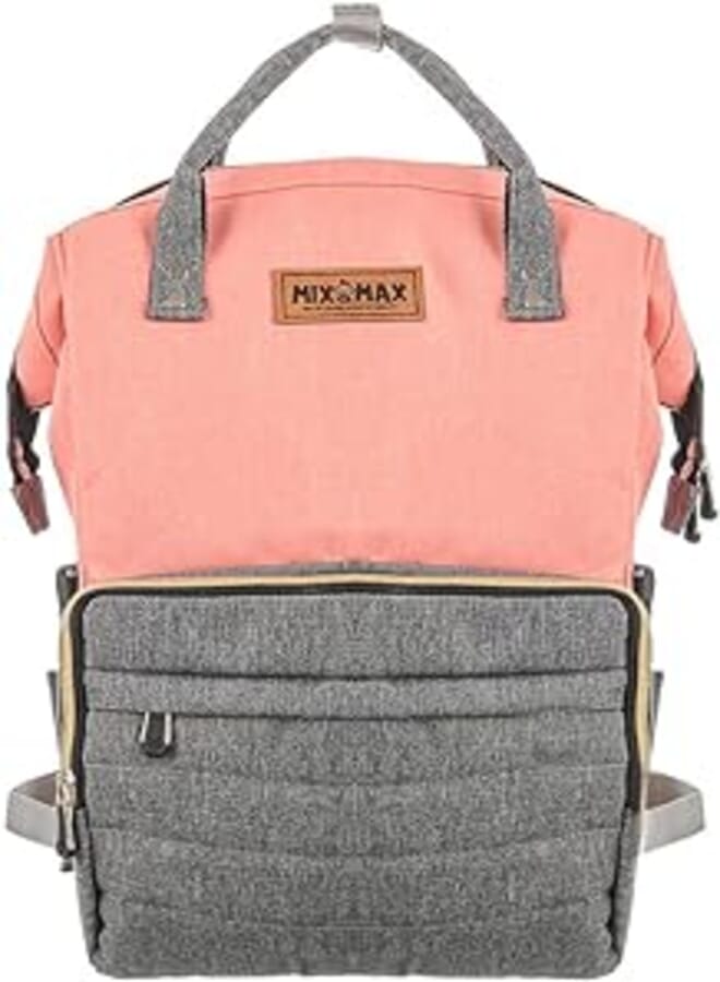 Mix and Max Mix&Max Polyester Baby Diaper Backpack With Stroller Straps For Unisex-Simon&Grey