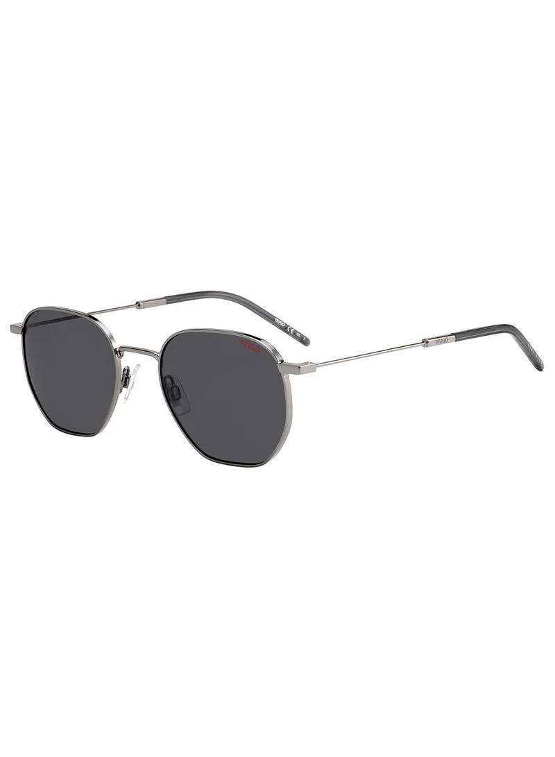 HUGO Men's Full Rim Rectangular Shaped Sunglasses