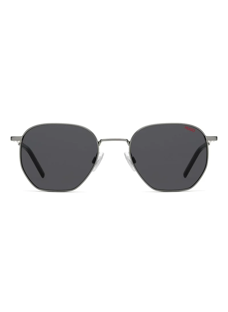 HUGO Men's Full Rim Rectangular Shaped Sunglasses