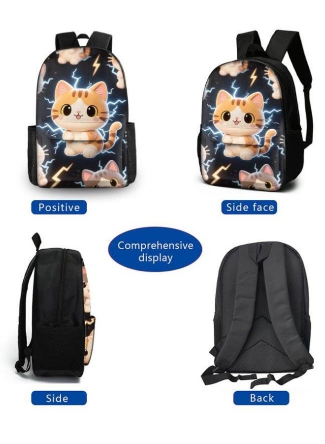 [Super new special offer] Cartoon theme bag three-piece set | double-shoulder + hand-held + storage pen bag | gift self-use good-looking - 371  - Image 3