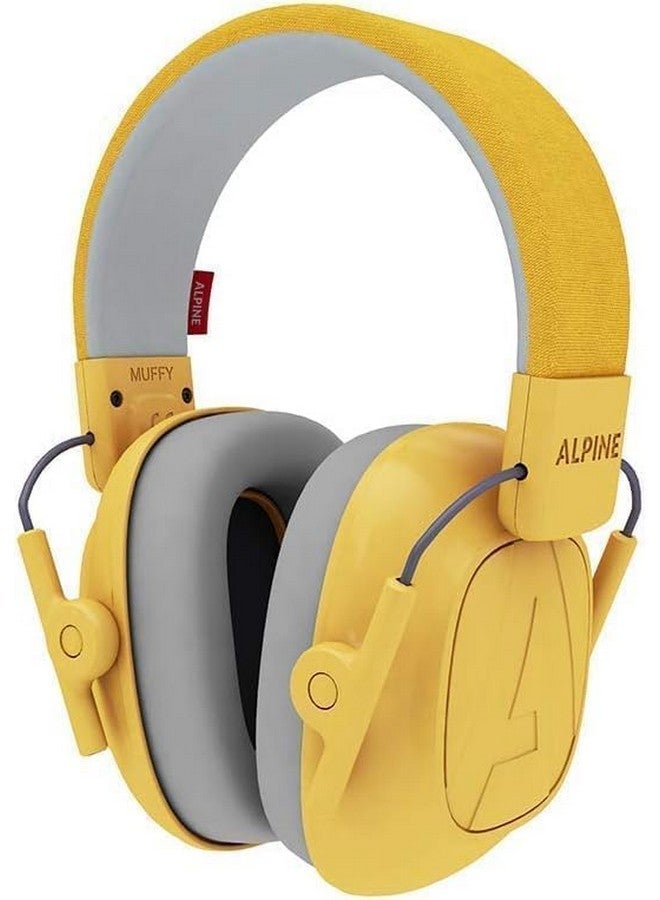Alpine Muffy Kids - Hearing Protection - CE & ANSI Certified - Adjustable for Ages 3-16 years - Noise Cancelling Headphones - 25dB Sound Reduction Ideal for Protection and Concentration Aid - Yellow - Image 4