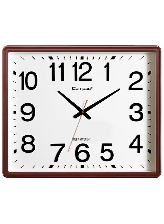 Compas Wall Clock Living Room Clock Home New Quartz Clock Wall Clock 3443a Oak Color 52cm - Image 2