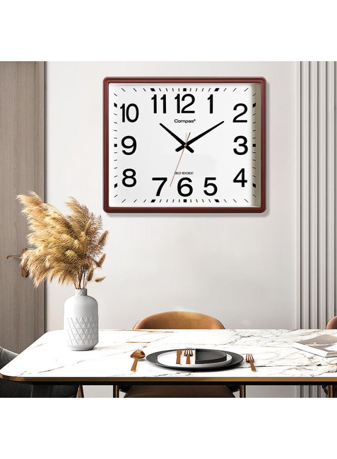 Compas Wall Clock Living Room Clock Home New Quartz Clock Wall Clock 3443a Oak Color 52cm - Image 3