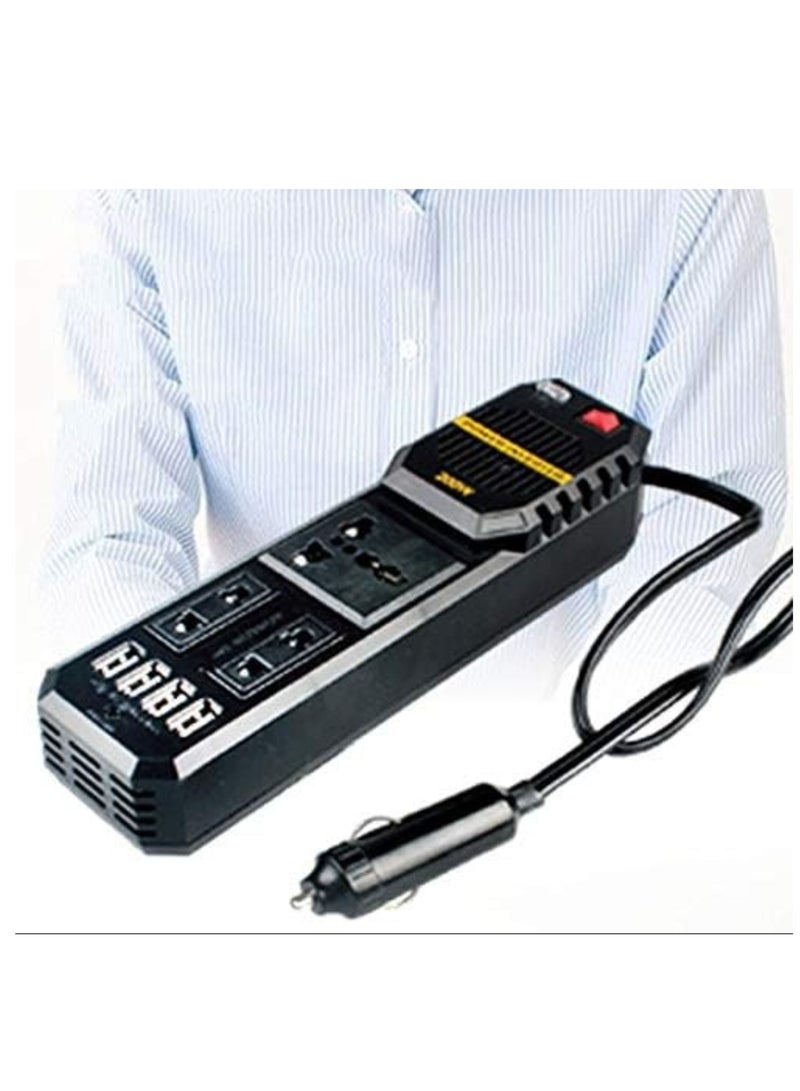 Generic 200W Mini Car Vehicle Inverter DC 12V to AC 220V USB Output High-power Power Inverter Small Car Special Edition  - Image 5
