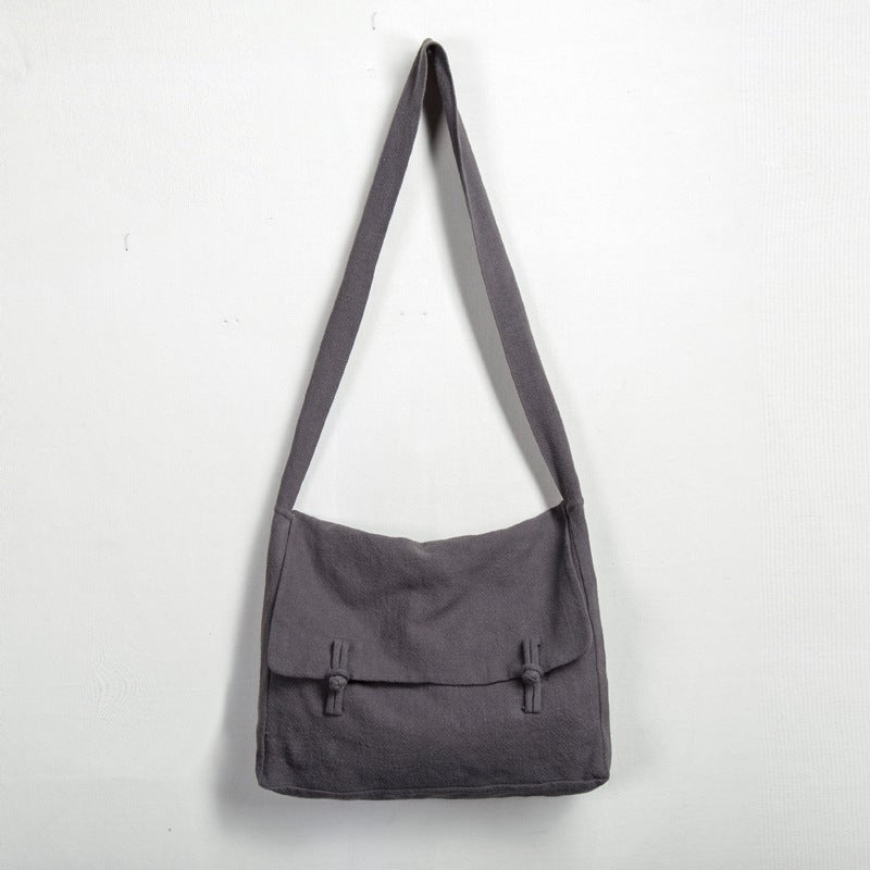 Chinese Style Hanfu Bag Men'S Bag Shoulder Crossbody Bag Cloth Bag Cotton And Linen Cloth Bag Chinese Style Buckle Casual Zen Monk Bag - Image 2