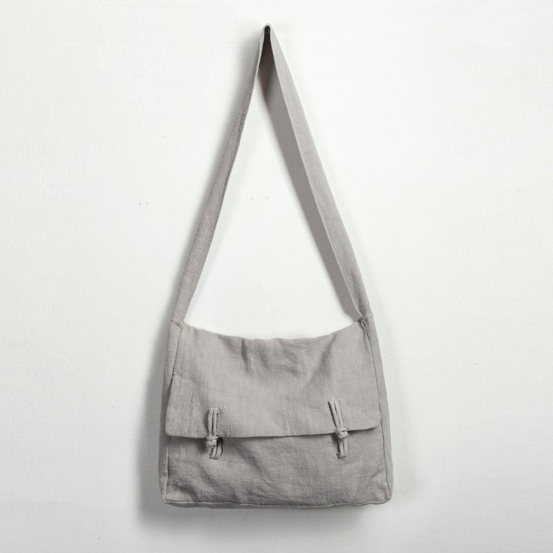 Chinese Style Hanfu Bag Men'S Bag Shoulder Crossbody Bag Cloth Bag Cotton And Linen Cloth Bag Chinese Style Buckle Casual Zen Monk Bag - Image 3