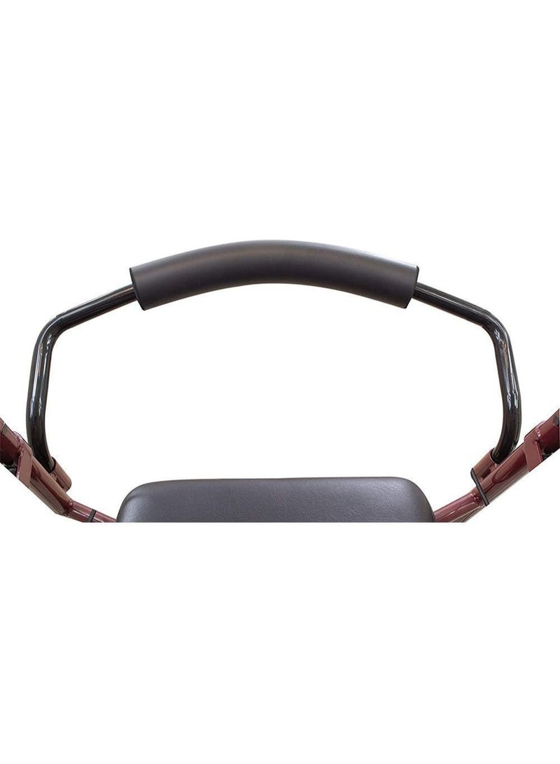 3W Healthcare Standard 4-wheelwalker with seat backrest - Image 2