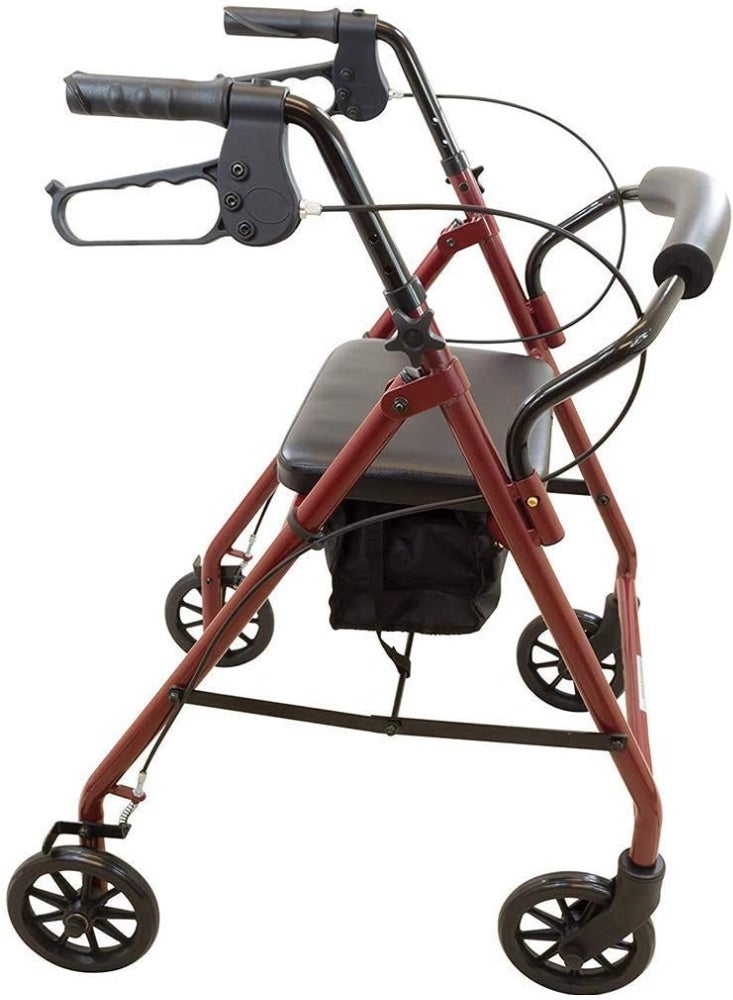 3W Healthcare Standard 4-wheelwalker with seat backrest - Image 1