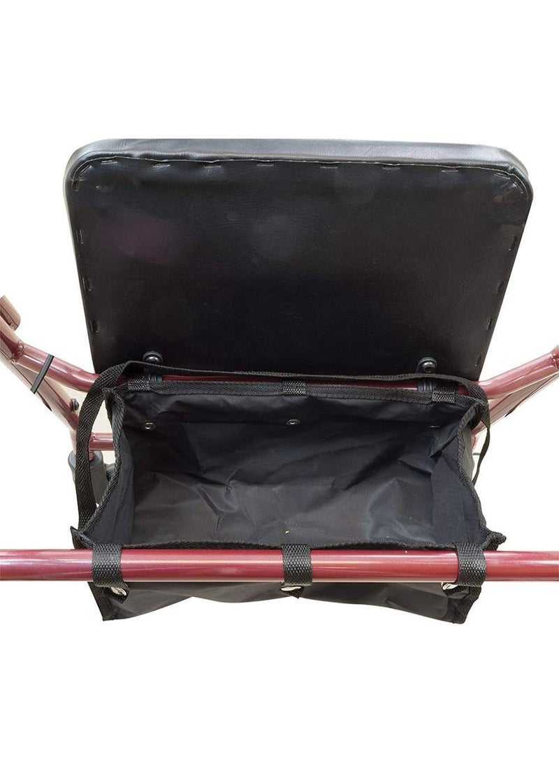 3W Healthcare Standard 4-wheelwalker with seat backrest - Image 4