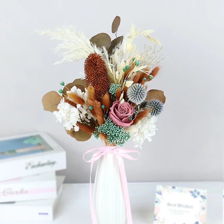 Bluejw V234 Natural Pampas Grass Bouquet: Elegant Dried Flowers for Home Wedding Table Decorations - Dried Plants Included - Image 4