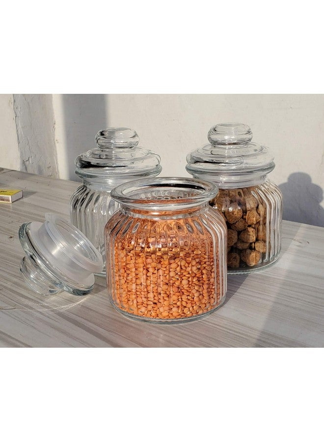 Pure Source India جرّة تخزين زجاجية من مصدر نقي - 1000 مل، قطعة واحدة، شفافة - Image 2