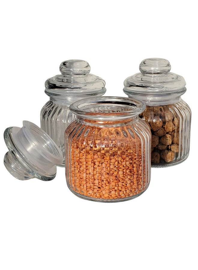 Pure Source India جرّة تخزين زجاجية من مصدر نقي - 1000 مل، قطعة واحدة، شفافة - Image 4