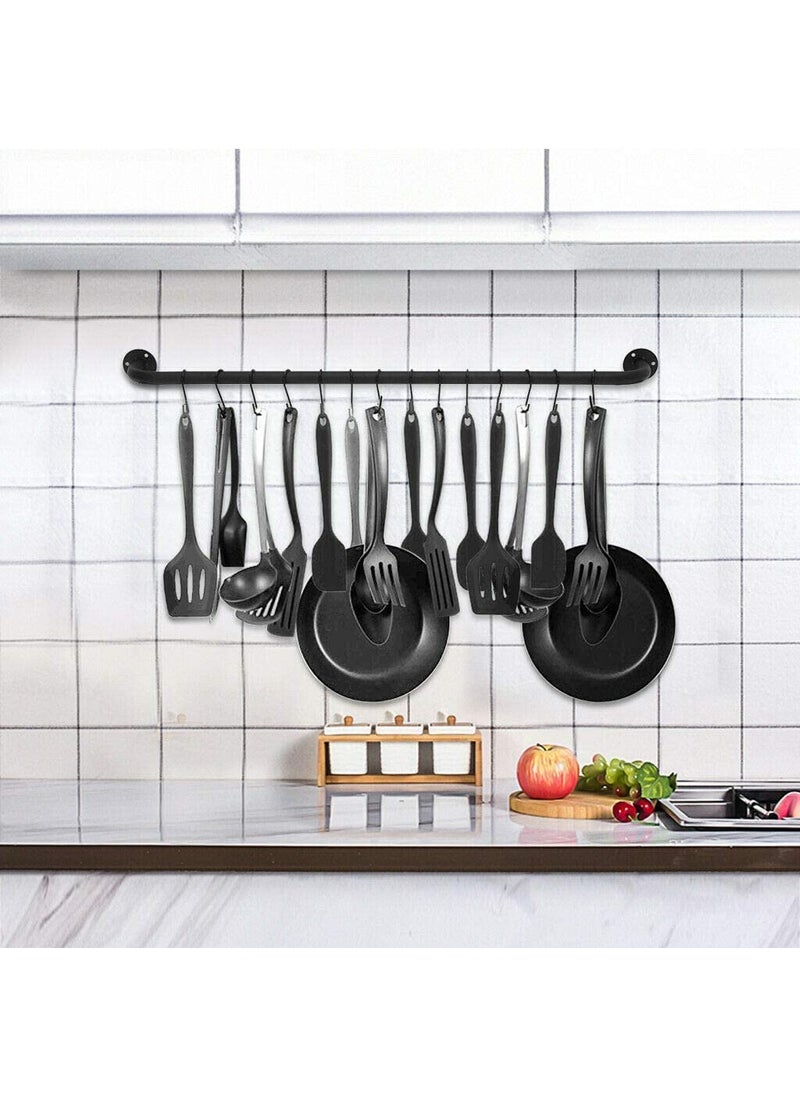 Turbid Turbid S Hook Large Vinyl Coated S Hooks with Stopper Non Slip Heavy Duty Steel Metal Black Rubber Coated Closet S Hooks for Hanging Jeans Plants Jewelry Pot Pan Cups Towels 8  - Image 4