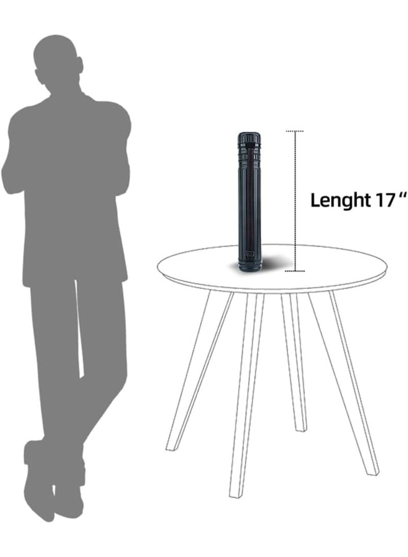 LAMAY Small Poster Tube Storage 17“ to 27” Extendable for Documents Blueprints Artworks Scrolls - Image 2
