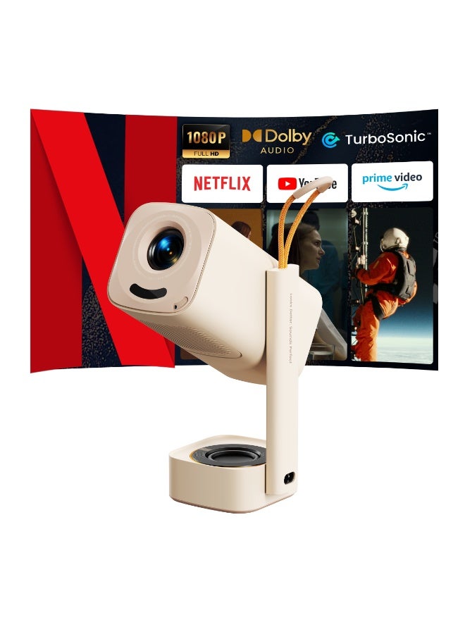 Yaber T1 Pro portable projector with built-in 180-degree angled stand and 8W speaker - Image 1