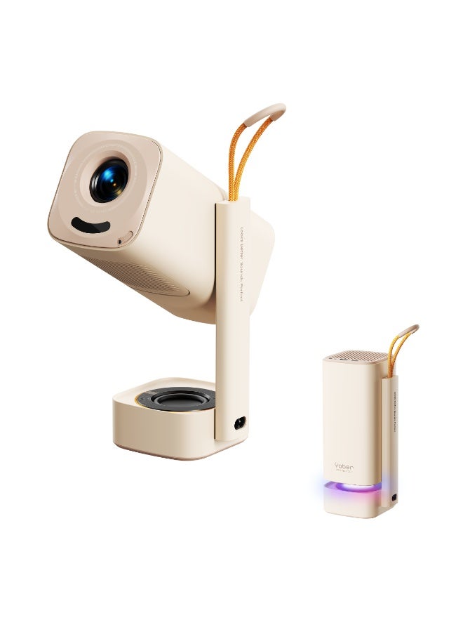 Yaber T1 Pro portable projector with built-in 180-degree angled stand and 8W speaker - Image 2