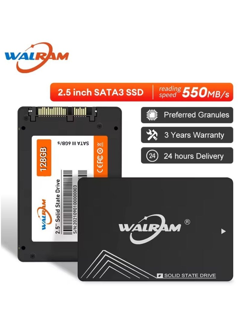 وول رام  قرص صلب 128 جيجابايت 2.5 بوصة بسرعة تفوق 500 ميجابايت/ثانية - SATA3  - Image 2