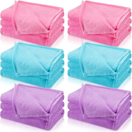 SmoothNovelty 6 Pcs Fleece Throw Blanket Bulk for Kids Girl Soft Plush Flannel Throw Sleepover Slumber Movie Night Galentines Graduation Party OfficeLight Color40 x 60 Inch - Image 1
