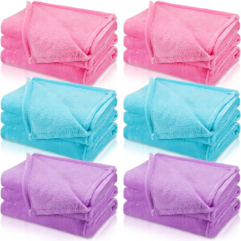 SmoothNovelty 6 Pcs Fleece Throw Blanket Bulk for Kids Girl Soft Plush Flannel Throw Sleepover Slumber Movie Night Galentines Graduation Party OfficeLight Color40 x 60 Inch - Image 2