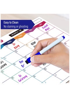 Kidepoch 3 Packs Dry Erase Fridge Calendar with 17x13 Inch Magnetic Fridge Calendar and Weekly Planner, 7x9 Inch Daily Organizer, Premium Whiteboard Calendar Set for Refrigerator  - Image 4