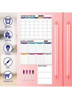 Kidepoch 3 Packs Dry Erase Fridge Calendar with 17x13 Inch Magnetic Fridge Calendar and Weekly Planner, 7x9 Inch Daily Organizer, Premium Whiteboard Calendar Set for Refrigerator  - Image 3