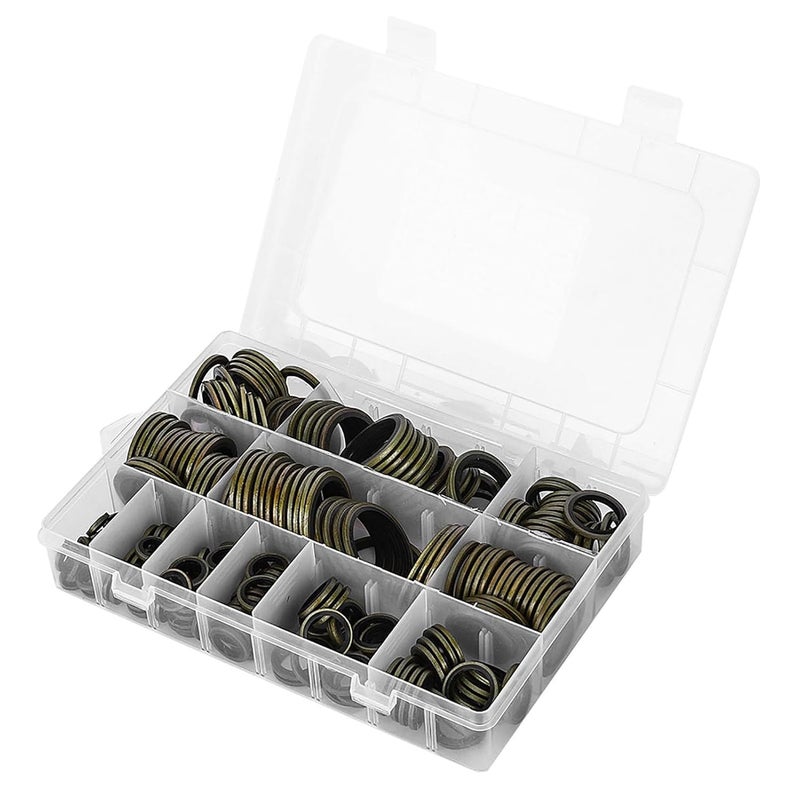 240 قطعة مجموعة صامولة مسطحة سدادة تصريف طوقة معدنية للتوصيلات الأنبوبية - Image 1