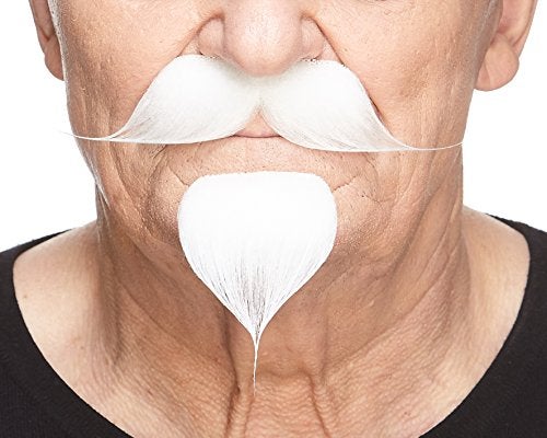 Mustaches SelfAdhesive Stick On Fake Handlebar Mustache for Adults Colonel Sanders Costume Accessory for Men by MustachesWhite - Image 1