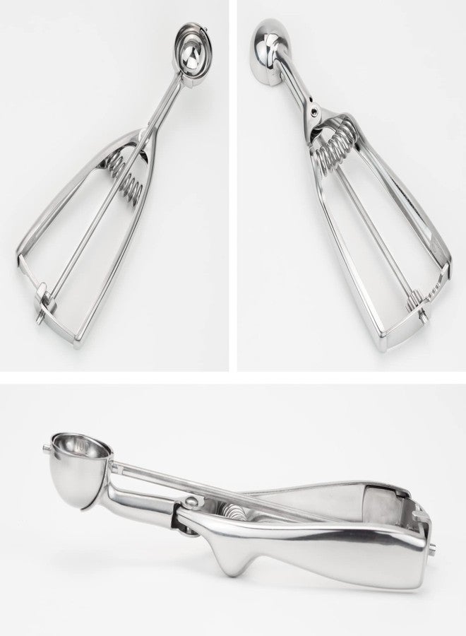 Solula 18/8 Stainless Steel Small Ice Cream Scoop Disher Melon Baller 0.6 Tablespoon - Image 2