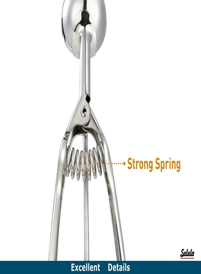 Solula 18/8 Stainless Steel Small Ice Cream Scoop Disher Melon Baller 0.6 Tablespoon - Image 5